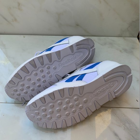 $75 Reebok unisex-adult CLASSIC LEATHER vector Navy/Horizon Blue/White 9 M US - Picture 7 of 7